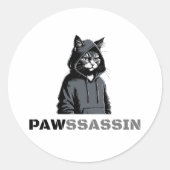 Pawssassin Cat Sticker (Voorkant)