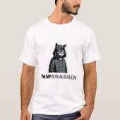 Pawssassin – Grappig kat-ninja T-shirt voor huisdi (Voorkant)
