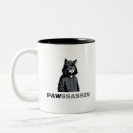PAWSSASSIN - Hood Cat Coffee Mug Tweekleurige Koffiemok
