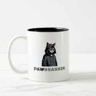 PAWSSASSIN - Hood Kat Koffiemok Tweekleurige Koffiemok