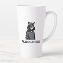 PAWSSASSIN Latte Mug – Hood Cat Energy Latte Mok