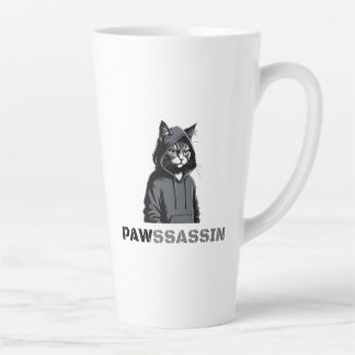 PAWSSASSIN Latte Mug – Hood Cat Energy Latte Mok