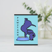 PAWSTAND - Funny Yoga Briefkaart (Staand voorkant)
