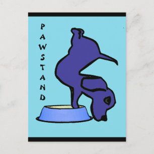 PAWSTAND - Funny Yoga Briefkaart