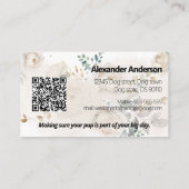 Pawtastic Wedding Pet Service Visitekaartje (Achterkant)