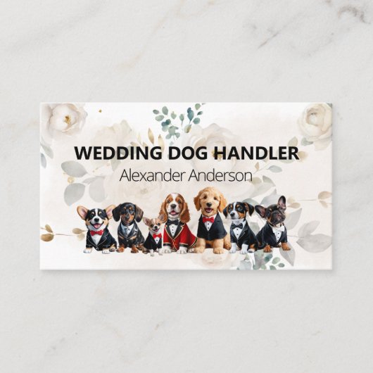 Pawtastic Wedding Pet Service Visitekaartje (Voorkant)