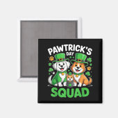 Pawtricks Day Squad St Patricks Hondenliefhebber H Magneet (Voorkant / Achterkant)