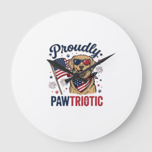 Pawtriotische Hond Patriottisch Vintage Shirt Ontw Grote Klok