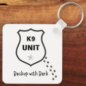 Pawtrol Unit: Back-up met Bark sleutelhanger K9 Un (Achterkant)