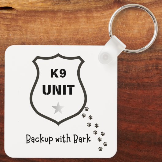 Pawtrol Unit: Back-up met Bark sleutelhanger K9 Un (Achterkant)