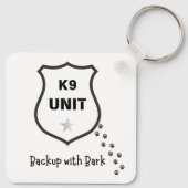 Pawtrol Unit: Back-up met Bark sleutelhanger K9 Un (Achterkant)