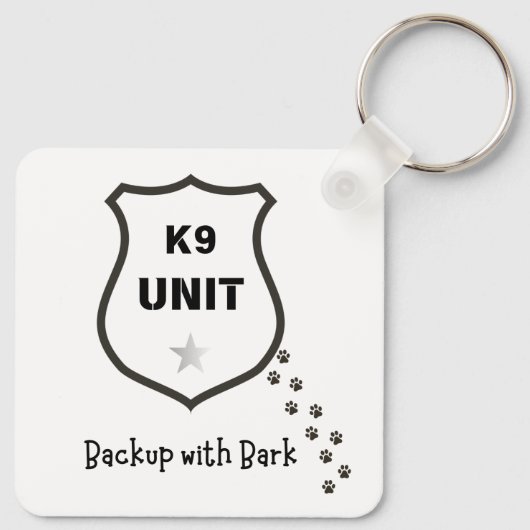 Pawtrol Unit: Back-up met Bark sleutelhanger K9 Un (Achterkant)