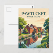 Pawtucket, Rhode Island Briefkaart (Voorkant / Achterkant)