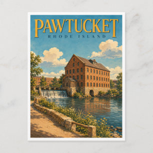 Pawtucket Rhode Island Slater Mill GeoSaga Briefkaart