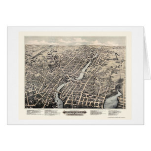 Pawtucket, RI Panorama Map - 1877