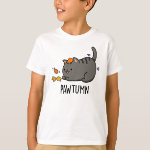 Pawtumn schattig herfst Kitty Kat Pun T-shirt