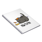 Pawtumn schattige Herfst Kitty Kat Grappige Pun Notitieboek (Rechterzijde)
