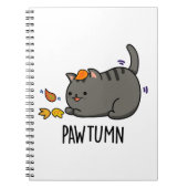 Pawtumn schattige Herfst Kitty Kat Stomme Notitieboek (Voorkant)