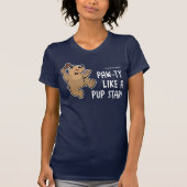 Pawty als een pop-up ster t-shirt (Voorkant)