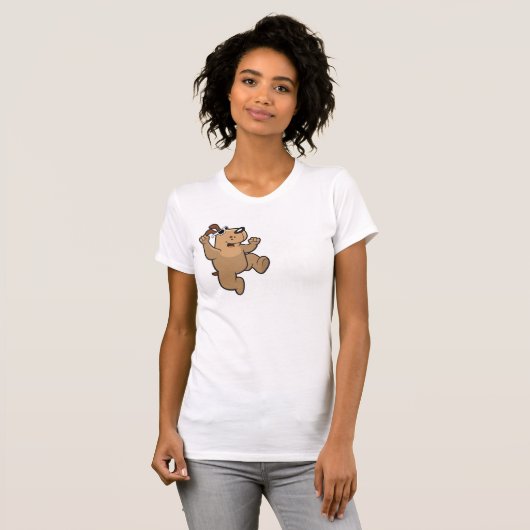 Pawty als een pop-up ster t-shirt (Voorkant volledig)