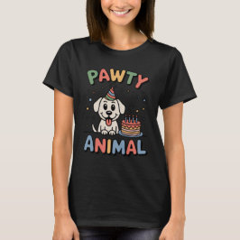 Pawty Animal | Funny Dog Birthday Design T-shirt