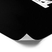 Pawty Animal Funny Party Cat Pun Dark BG Poster (Hoek)