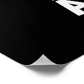 Pawty Animal Funny Party Cat Pun Dark BG Poster (Hoek)