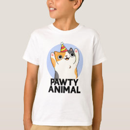 Pawty Animal Funny Party Cat Pun T-shirt