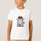 Pawty Animal Funny Party Cat Pun T-shirt (Voorkant)