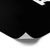 Pawty Animal Funny Party Dog Pun Dark BG Poster (Hoek)