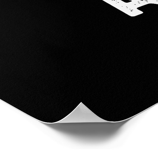 Pawty Animal Funny Party Dog Pun Dark BG Poster (Hoek)