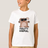 Pawty Animal Funny Party Dog Pun T-shirt (Voorkant)