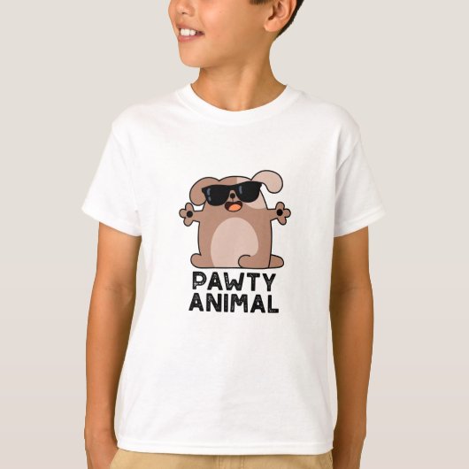 Pawty Animal Funny Party Dog Pun T-shirt (Voorkant)