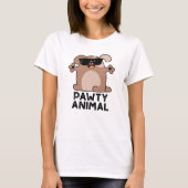 Pawty Animal Funny Party Dog Pun T-shirt (Voorkant)