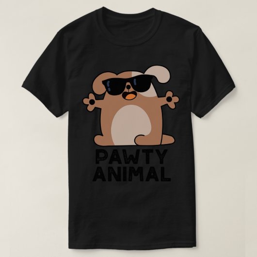 Pawty Animal Schattige Party Dog Pun 1 T-shirt (Design voorkant)