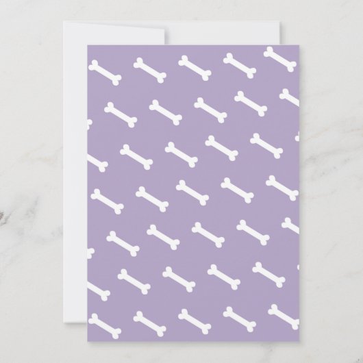 Pawty Birthday Dogs Party Puppy Fun Paars Kaart (Achterkant)