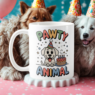 Pawty Dier Feestelijke huisdier humor Koffiemok