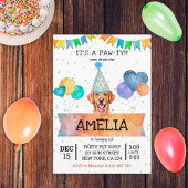 Pawty Golden Retriever Dog Puppy Birthday Kaart