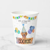 Pawty Golden Retriever Dog Puppy Birthday Papieren Bekers (Voorkant)