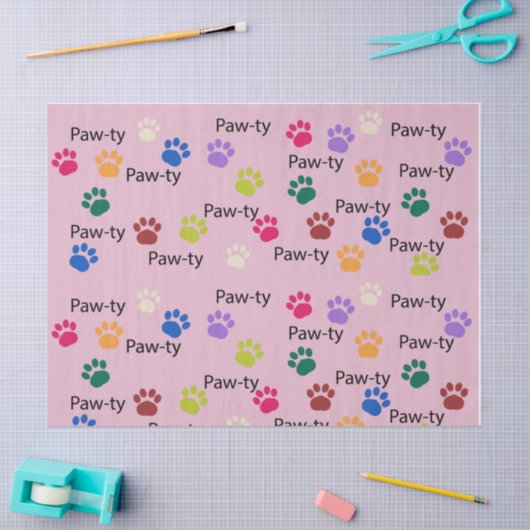 Pawty hond verjaardag Pawty giftware Tissuepapier (Craft)