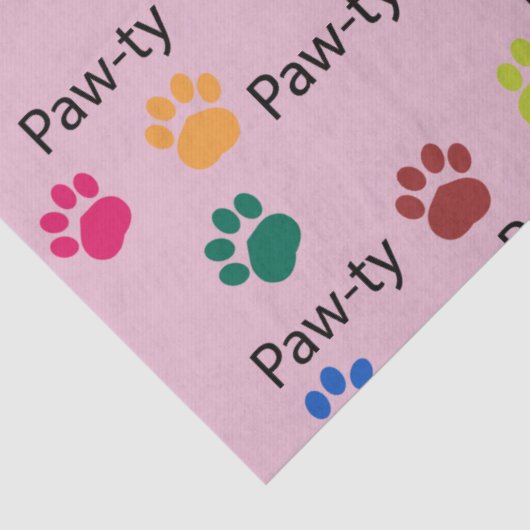 Pawty hond verjaardag Pawty giftware Tissuepapier (Detail)