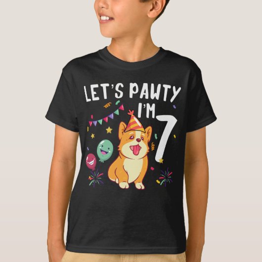 Pawty, ik ben vier t-shirt (Voorkant)