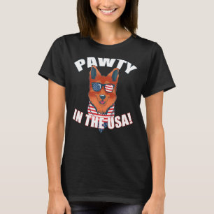 Pawty in de britse partij German Shepherd Dog Sung T-shirt
