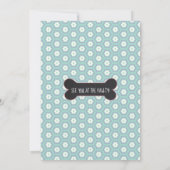 Pawty Invitations Dog Puppy Birthday Invitations Kaart (Achterkant)