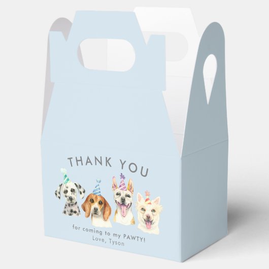 Pawty Puppy Dog Birthday Dank je Bedankdoosjes (Geopend)