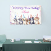 Pawty Puppy Happy Birthday Dog Party Girl Spandoek (Beurs)