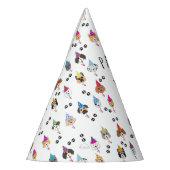 Pawty schattig verjaardagsfeestje honden feesthoedjes (Links)