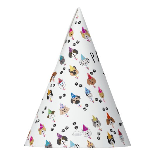 Pawty schattig verjaardagsfeestje honden feesthoedjes (Links)