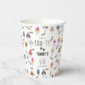 Pawty schattig verjaardagsfeestje honden papieren bekers (Links)