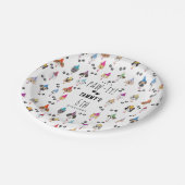 Pawty schattig verjaardagsfeestje honden papieren bordje (Gekanteld)